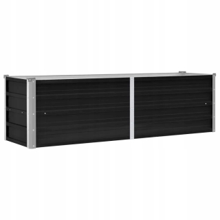 Kvetináč VidaXL 160 cm x 40 x 45 cm priemer 1 cm kovové odtiene sivej a striebornej